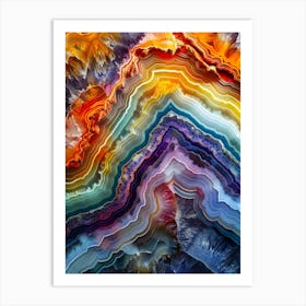 Abstract colorful Agate Art Print