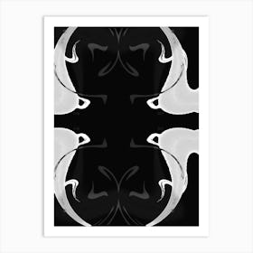 Black And White Abstract 4 Art Print