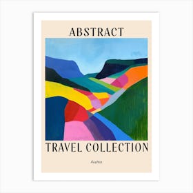 Abstract Travel Collection Poster Austria 2 Art Print