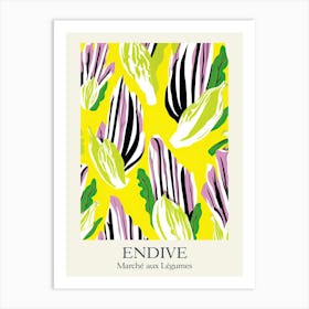 Marche Aux Legumes Endive Summer Illustration 4 Art Print