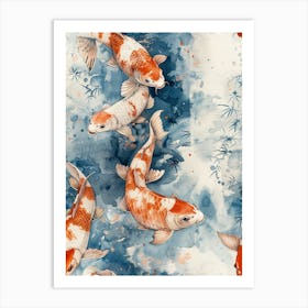 Watercolor Koi 36 Art Print