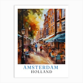 Netherlands Amsterdam, travel poster, wall art print, Amsterdam painting,99 Art Print