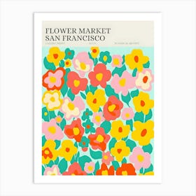 Flower Market San Francisco Art Print