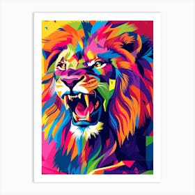 Colorful Lion Art Print