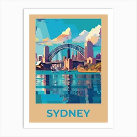 Sydney Harbour Bridge Old art print. Art Print