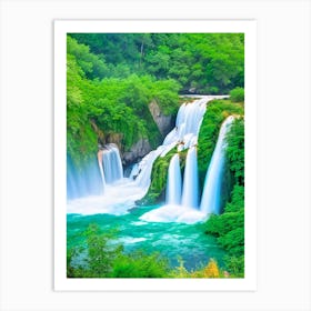 Kravice Waterfalls, Bosnia And Herzegovina Realistic Photograph (2) Art Print