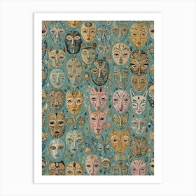 Masks Art Print