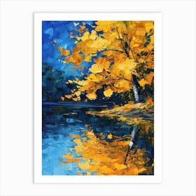 Autumn By The Lake Art Print