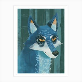 Portrait Of A Thoughtful Wolf Art Print