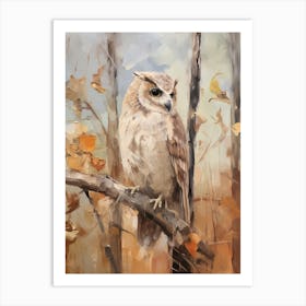 Bird Painting Eastern Screech Owl 3 Art Print