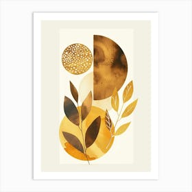 Golden Leaves 40 Art Print