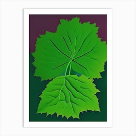 Thimbleberry Leaf Vibrant Inspired 1 Art Print