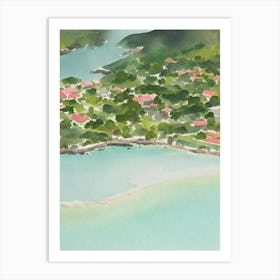 Curaçao Watercolour Tropical Destination Art Print