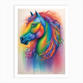 Rainbow Horse 23 Art Print