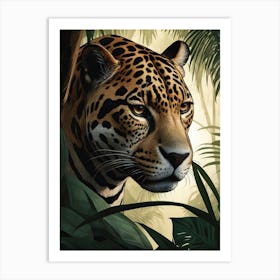 Vintage Wild Jaguar Art Print