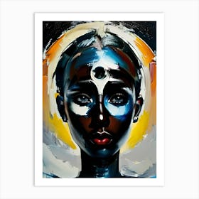 Black Woman With Blue Eyes Art Print