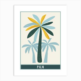 Palm Tree Flat Illustration 2 Poster Art Print