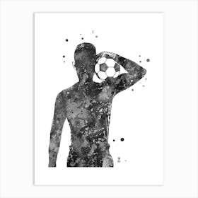 Male Soccer Player 2 Art Print