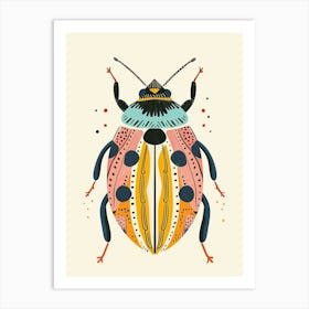 Colourful Insect Illustration Ladybug 17 Art Print