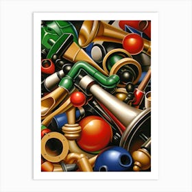 Collection Of Musical Instruments Art Print