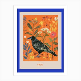 Spring Birds Poster Crow 4 Art Print