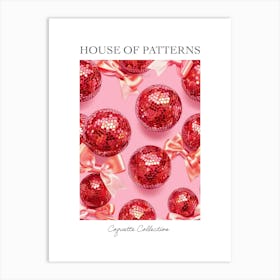 Coquette Disco Balls 4 Pattern Poster Art Print