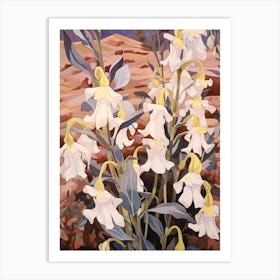 Lobelia 4 Flower Painting Art Print