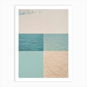 Sand And Sea Squares Art Print