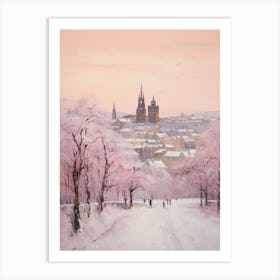 Dreamy Winter Painting Edinburgh Scotland 1 Art Print