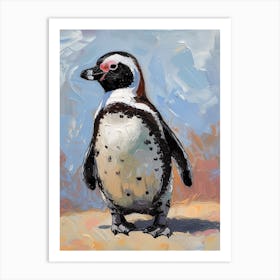 African Penguin Salisbury Plain Oil Painting 1 Art Print