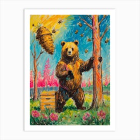 Bear In The Woods Art Print