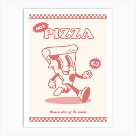 Retro Pizza Art Print