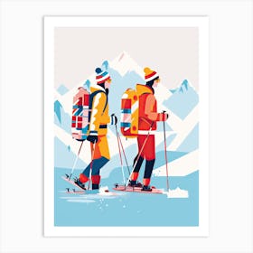 Cortina D Ampezzo   Italy, Ski Resort Illustration 3 Art Print