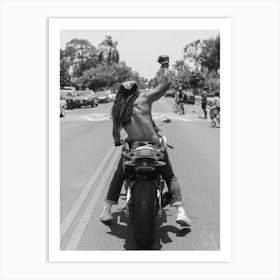 Activist On A Motorbike, New York Art Print