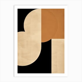 Mid-Century Sands: Beige Ethereal Echo Art Print