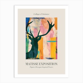 Deer 1 Matisse Inspired Exposition Animals Poster Art Print