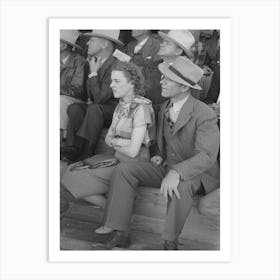 Couple At The Rodeo During The San Angelo Fat Stock Show, San Angelo, Texas By Russell Lee Art Print