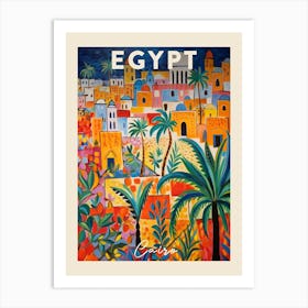 Cairo Egypt 1 Fauvist Painting  Travel Poster Art Print