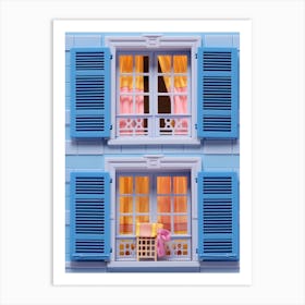 Window With Blue Shutters Art Print