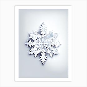 Winter, Snowflakes, Marker Art 4 Art Print