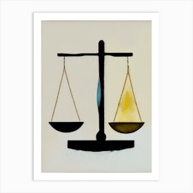 Balance Scale Symbol Abstract Painting Art Print