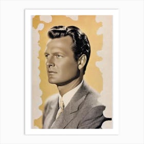 Joel Mccrea Retro Collage Movies Art Print