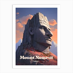 Mount Nemrut Turkey History Travel Art Art Print