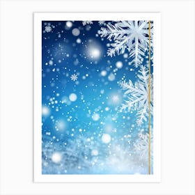 Festive Winter Banner Snowflakes Glowing With Soft Ethereal Light Clusters Of Fir Needles Sprinkl 2 1 Poster