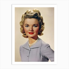 Anne Baxter Retro Collage Movies Art Print