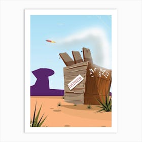 Danger In The Desert Art Print