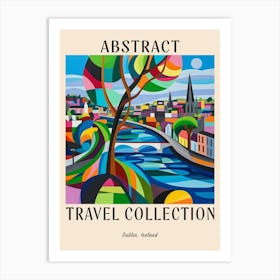 Abstract Travel Collection Poster Dublin Ireland 4 Art Print