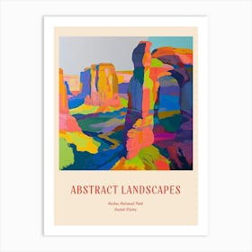 Colourful Abstract Arches National Park Usa 4 Poster Art Print