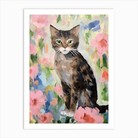 A Pixiebob Cat Painting, Impressionist Painting 3 Art Print