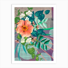 To The Sun Floral Collage Art Print